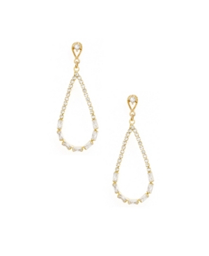 Shop Ettika Crystal Teardrop Earrings In Gold Plated