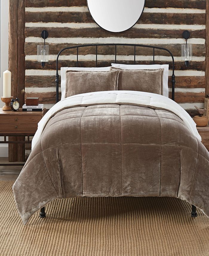 Serta Cozy Plush 3 Piece Comforter Set, Queen & Reviews Designer