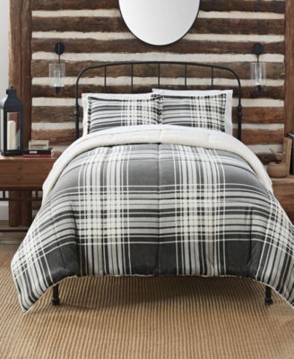 Serta Cozy Plush Buffalo Plaid 3 Piece Comforterset Collection In Red