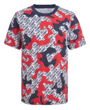 Little Boys Wordmark Camo Print Short Sleeve Tee