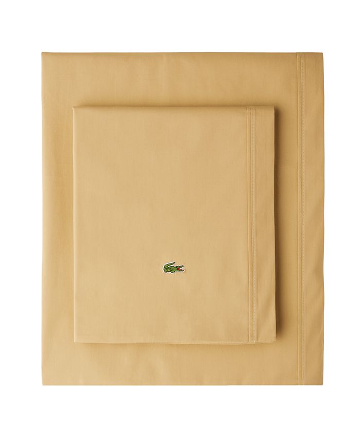 Lacoste Home Lacoste Percale Twin Solid Sheet Set - Macy's