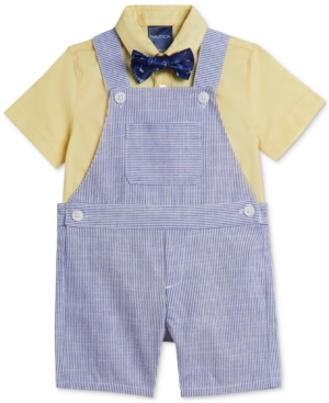 Nautica Baby Boys Summer Stripe Shortall Set