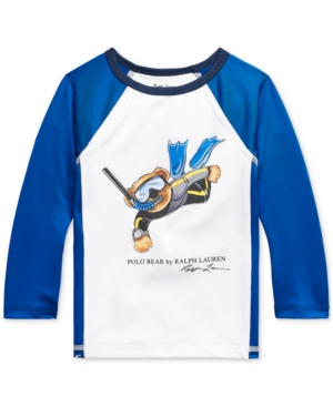Ralph Lauren Baby Boys Polo Bear Stretch Jersey Rash Guard