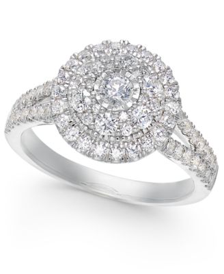 Diamond Multi-Layer Halo Engagement Ring (1 ct. t.w.) in 14k White Gold