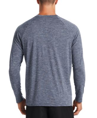 Men's Heather Hydroguard Long Sleeve Swim T-Shirt
