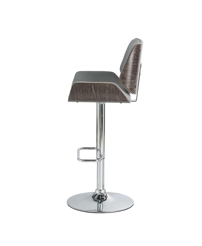 Glitzhome MidCentury Modern Adjustable Height Swivel Bar Stool Macy's