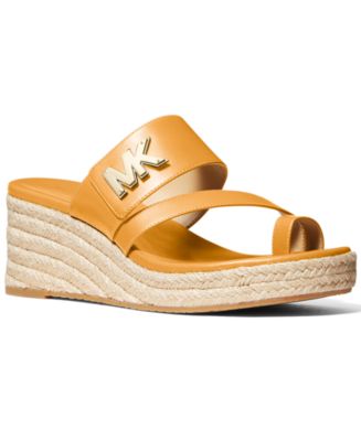 Michael Kors Sidney Mid Wedge Sandals - Macy's