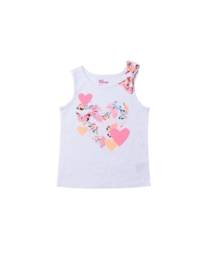 Little Girls Graphic Bow Strap Tank