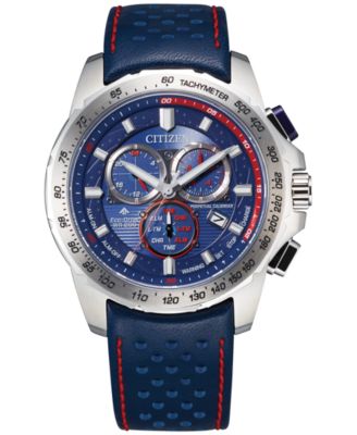Citizen - Men's Chronograph Promaster Blue Leather Strap Watch 43mm