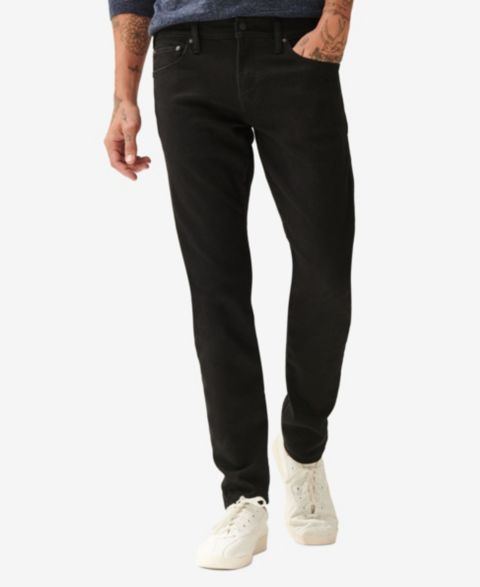 Мужские джинсы Lucky Brand 110 Slim Coolmax Low-Rise Stretch, цвет: Чёрный