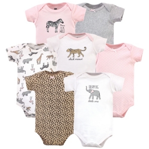 Hudson Baby Girls Bodysuits Set of 7