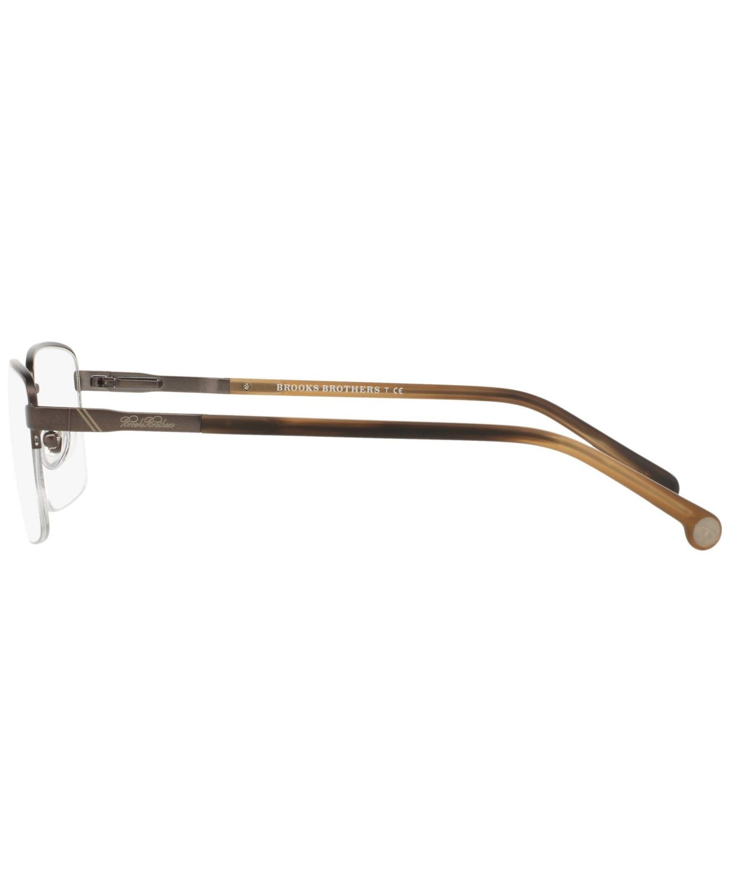 Мужские очки Brooks Brothers Man Rectangle Metal BB1044 Eyeglasses, цвет: Бронзовый — фото 2