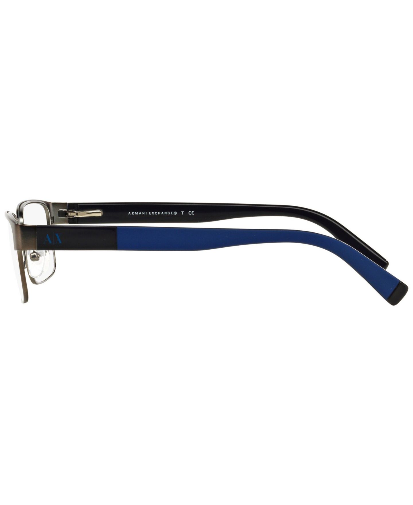 Мужские очки A|X Armani Exchange Armani Exchange Man Rectangle Metal AX1017 Eyeglasses, цвет: Matte Gunm — фото 2