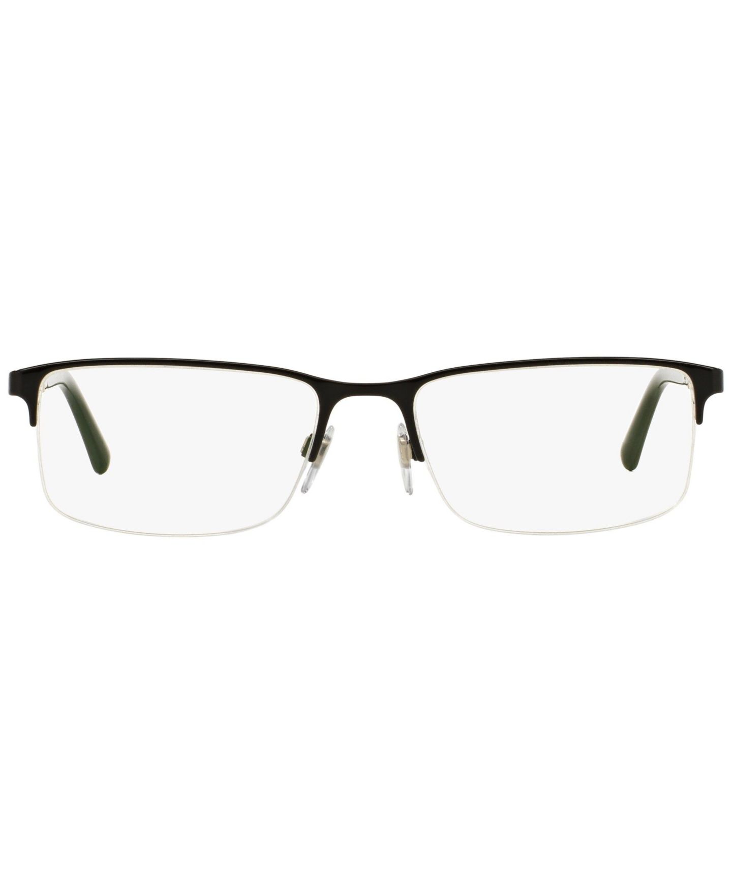 Мужские очки Burberry Man Rectangle Metal BE1282 Eyeglasses, цвет: Чёрный — фото 3