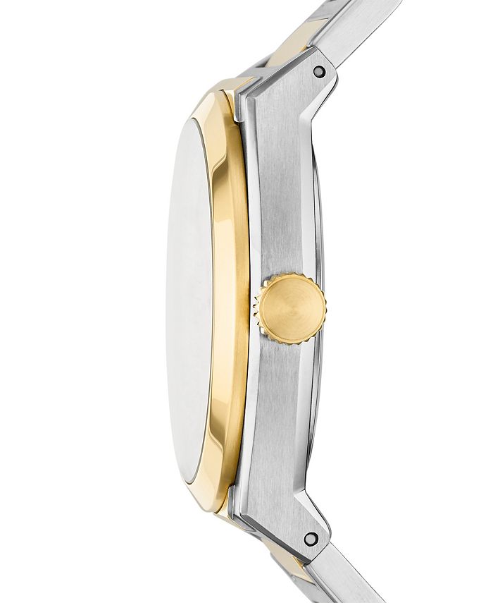 Fossil Men's Everett Two-Tone Stainless Steel Bracelet Watch 42mm - Macy's