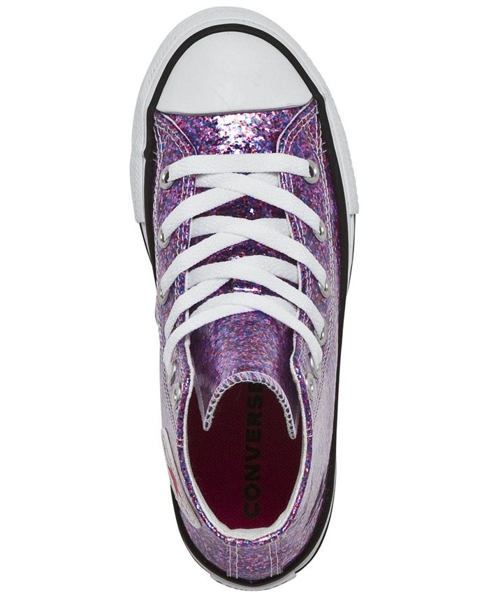 Converse Little Girls Coated Glitter Chuck Taylor All Star High Top