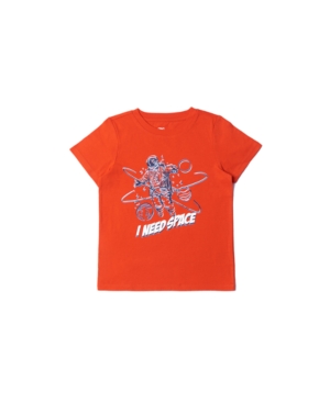 Little Boys Short Sleeve Graphic and Text Tee