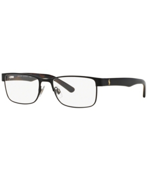 Polo Ralph Lauren Ph1157 Men's Rectangle Eyeglasses In Matte Blac