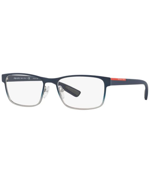 Мужские очки PRADA LINEA ROSSA Man Rectangle Metal PS 50GV Lifestyle Eyeglasses, цвет: Синий