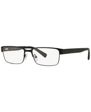 Armani Exchange Ax1017 Men's Rectangle Eyeglasses In Shiny Blac