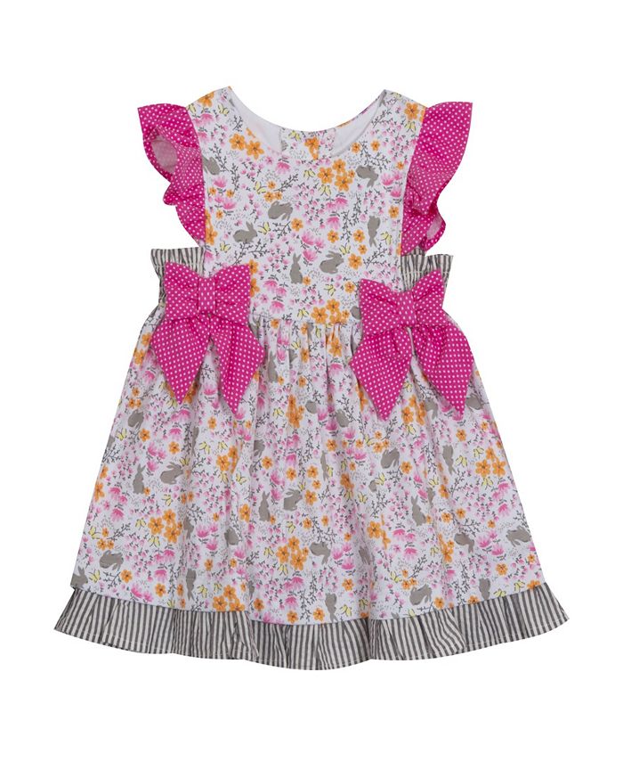 Rare Editions Little Girls Bunny Printed Dress - Macy's