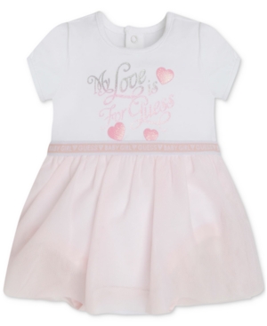 Guess Baby Girls Organic Jersey Bodysuit & Sparkle Tulle Skirt Dress