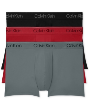 Calvin Klein Micro Stretch Trunk 3-pack In Black/convoy/red