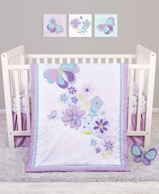 Trend Lab Sammy and Lou Butterfly Meadow 4 Piece Crib Bedding Set