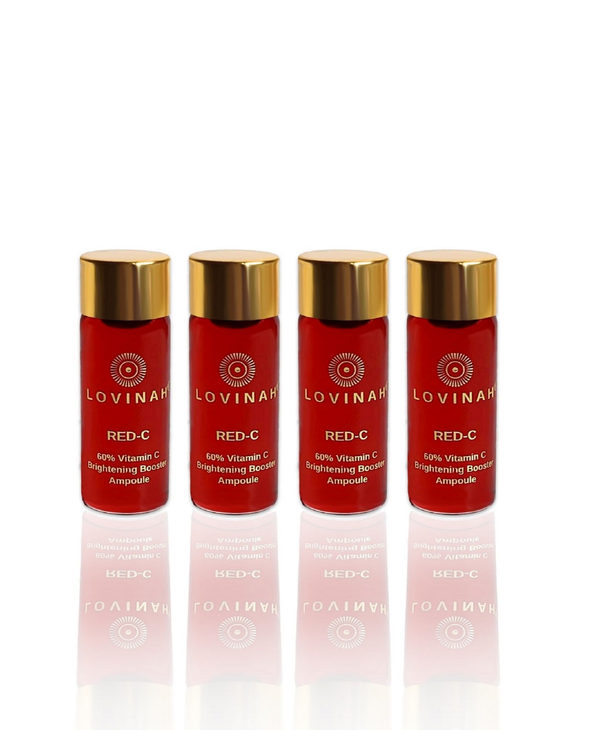 60% Vitamin C Booster 4-Piece Ampoules Set, 20 mL - Red