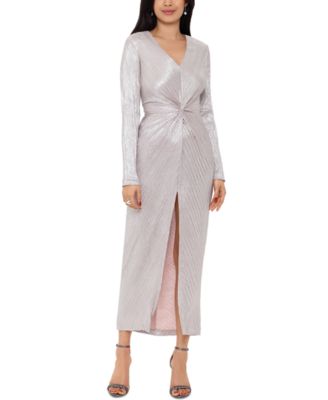 Betsy & Adam - Metallic Twist-Front Gown