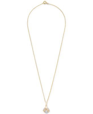 Diamond Ladybug 18" Pendant Necklace (1/20 ct. t.w.) in 10k Gold, Created for Macy's