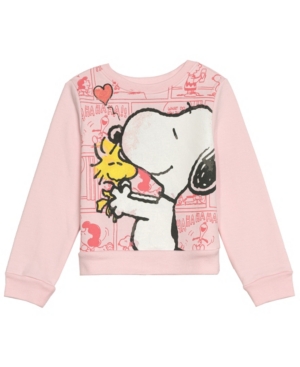 Little Girls Peanuts Snoopy Long Sleeve Fleece Top