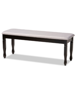 Baxton Studio Corey Modern And Contemporary Fabric Upholstered Dining Bench In Dark Brown