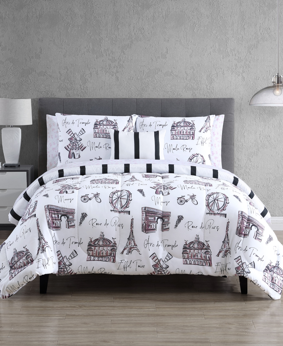 Details about   Chic Home Le Marias 9 Piece Reversible Comforter Paris is Love Inspired Printed 
