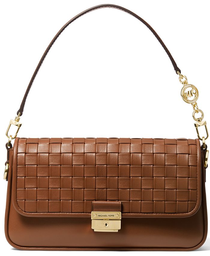 Michael Kors Bradshaw Woven Leather Convertible Shoulder Bag & - Handbags Accessories - Macy's