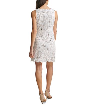 Jessica howard scalloped lace shift dress discount