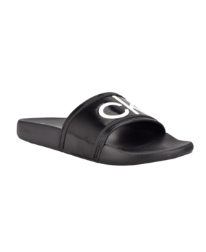 Calvin Klein Men's Austin Casual Slide Sandals In Black Sy