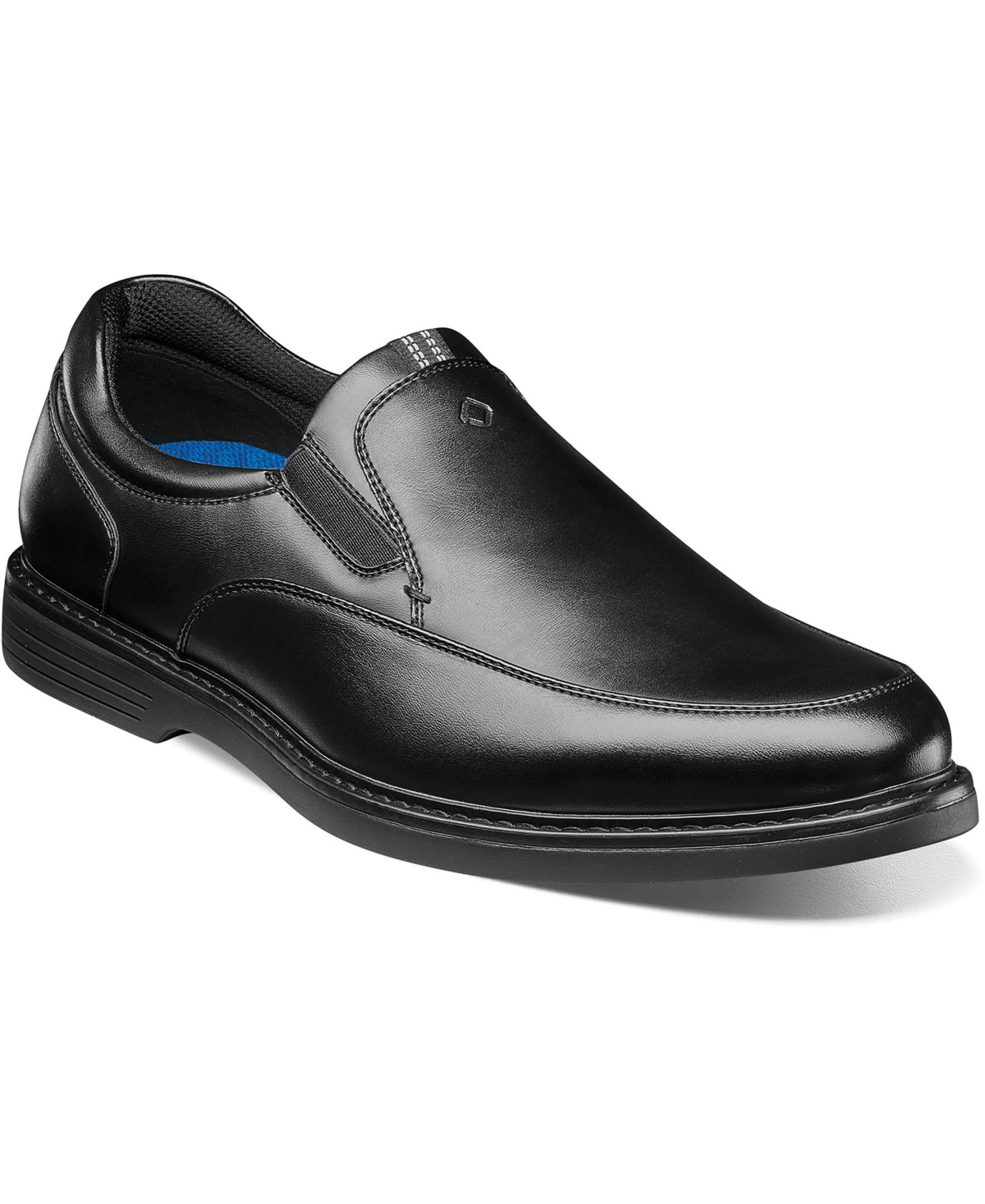 Nunn Bush Men's Wade Moc Toe Slip-on Slip Resistant Loafer In Black