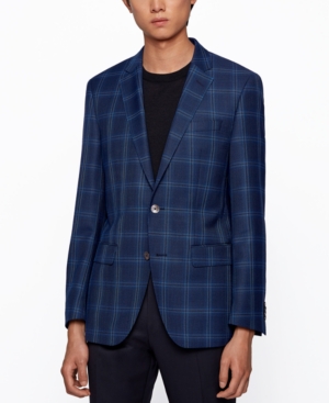 Boss Men's Checked Slim-Fit Jacket