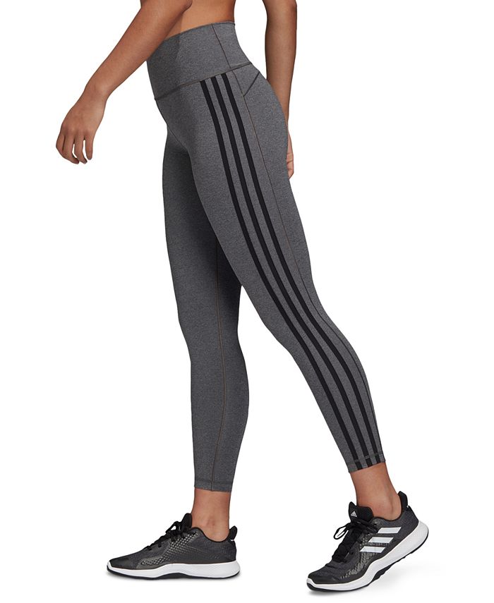 adidas Women's 3-Stripe Workout 7/8 Length Leggings - Macy's