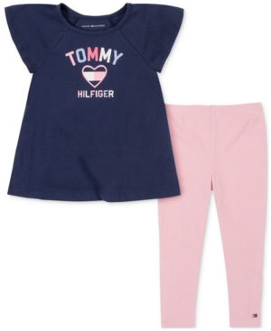 Tommy Hilfiger Baby Girls 2-Pc Logo Tunic & Leggings Set