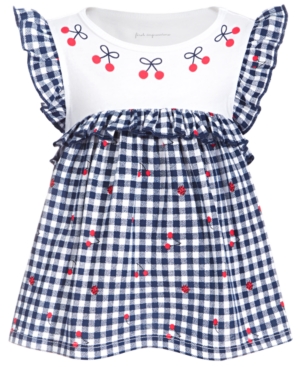 First Impressions Baby Girls Gingham & Cherry Cotton Tunic Created for Macy's