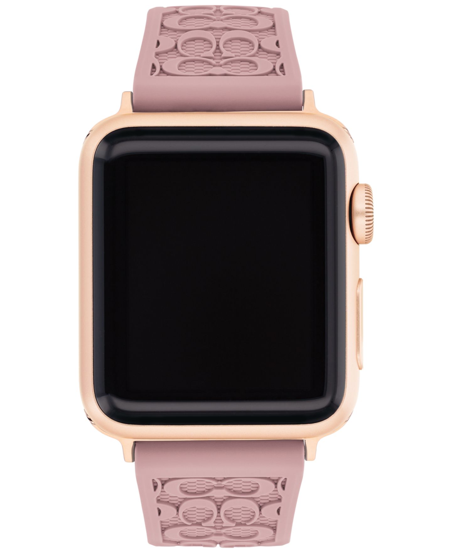Ремешок Coach для Apple Watch 38/40/41 мм, розовый силикон — фото 1