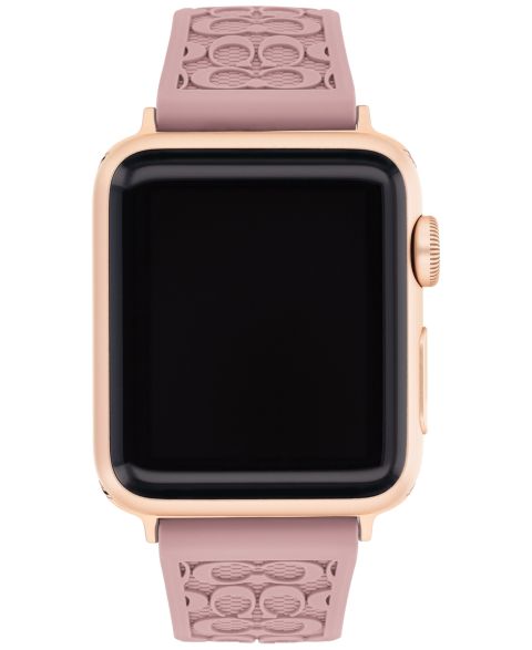 Ремешок Coach для Apple Watch 38/40/41 мм, розовый силикон