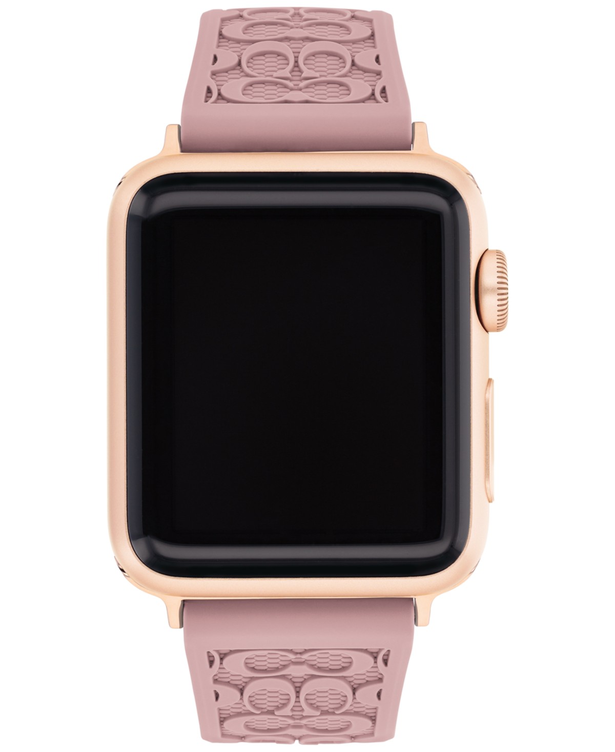 Ремешок COACH для Apple Watch 38/40/41 мм, розовый силикон — фото 2