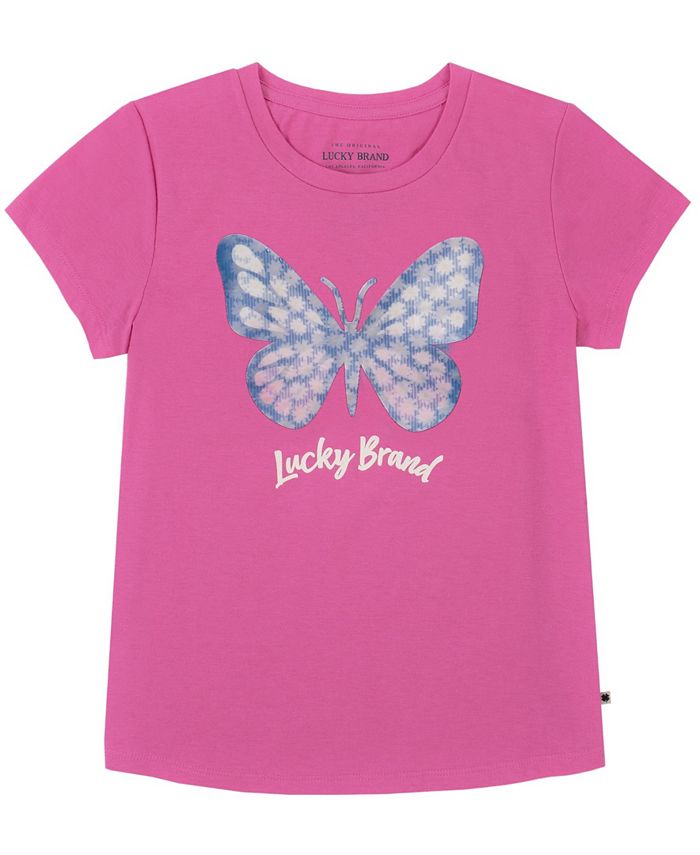 Lucky Brand Big Girls Lenticular Butterfly T-Shirt - Macy's