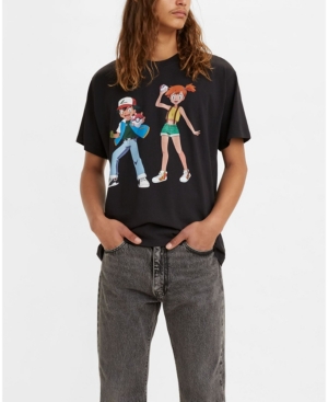Levi's X Pokemon Unisex T-shirt In Ash And Misty Caviar Black
