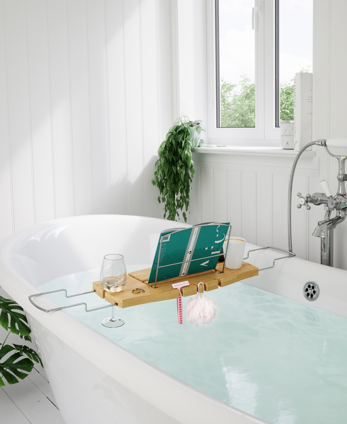 Convertible/Flexible Shower Caddy White - Bath Bliss