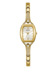 Womens Petite Gold-Tone Stainless Steel Glitz Bangle Watch 22mm