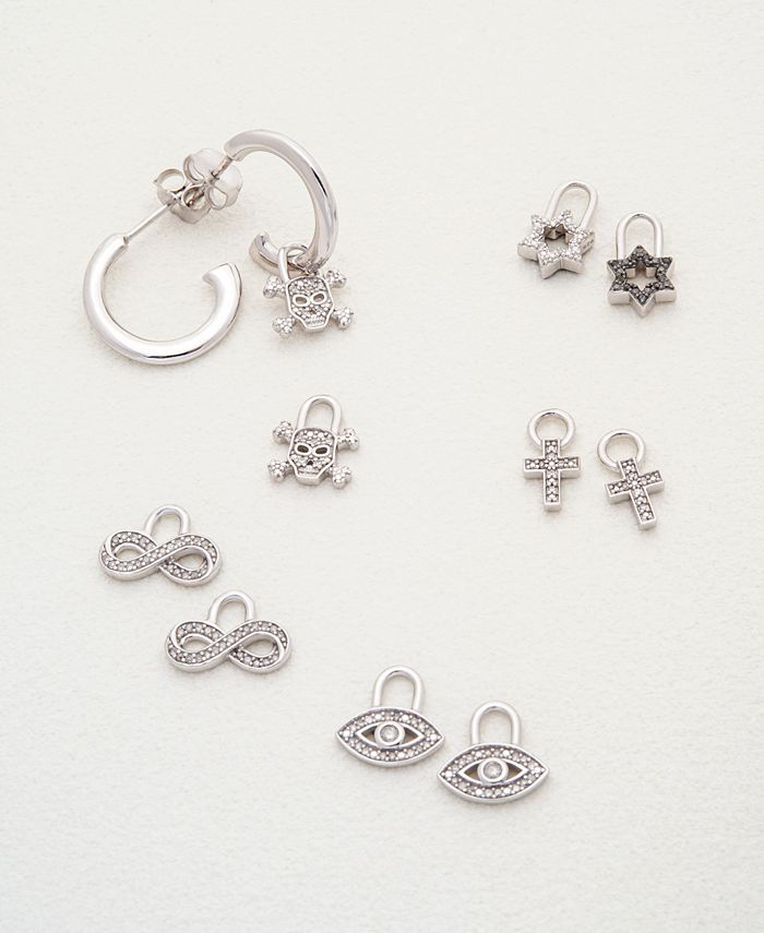 Macy's Interchangeable Charm and Hoop Earring Collection in 